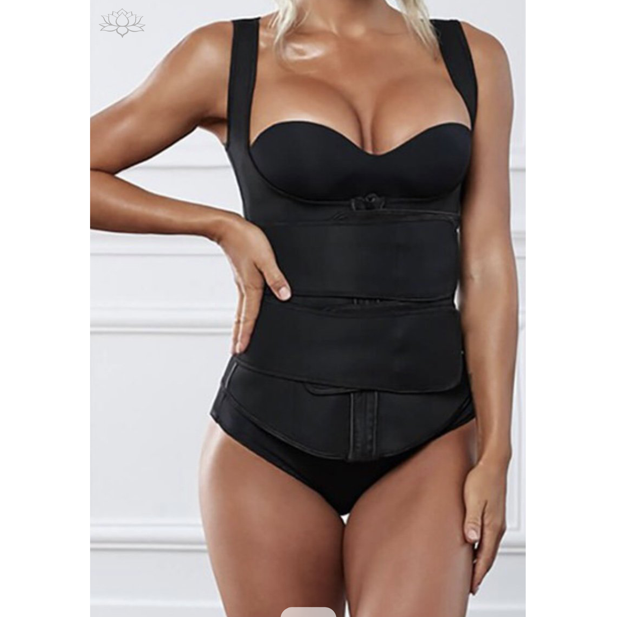 Black Latex Underbust Sport Girdle Waist Trainer